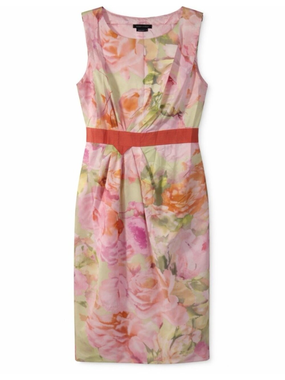 BCBG Maxazria Women Floral Sleeveless Dress Secret Garden Multicolor Size X-Larg